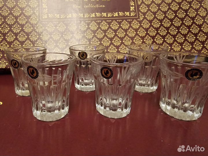 Стопки Рюмки Гусь Хрустальный 6шт