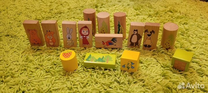 Кубики деревянные