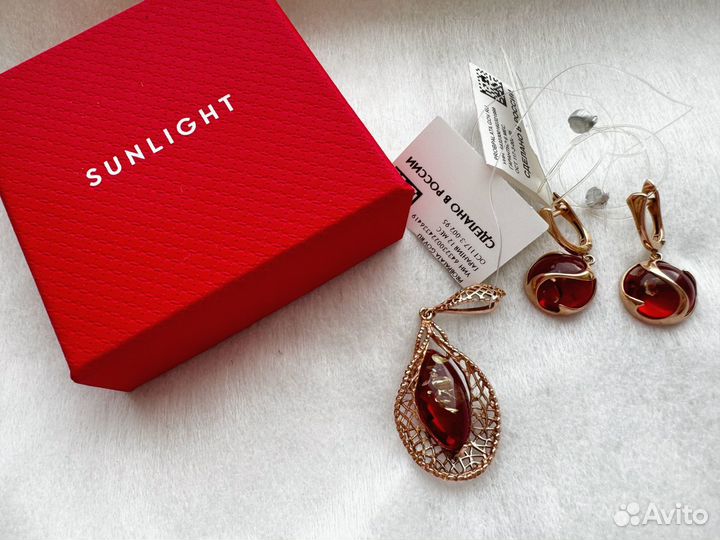 Серьги с янтарем