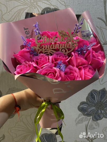 Букет из мыльных роз на 1 сентября