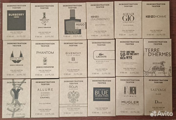 Духи парфюм тестеры 65 мл