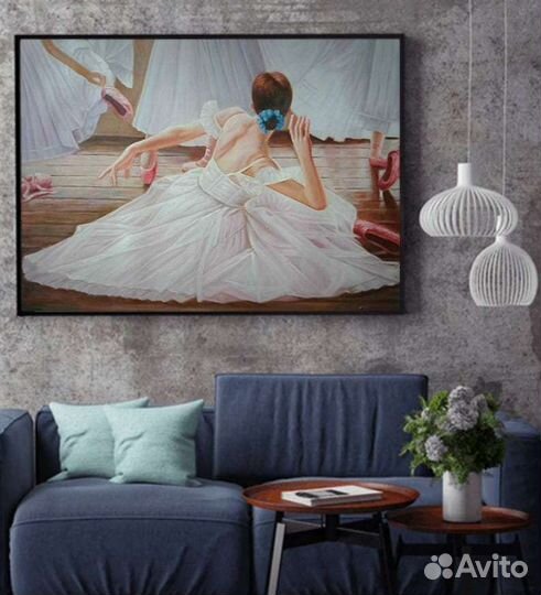 Красивая картина маслом Балерина Ручная работа