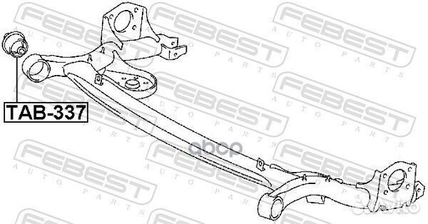 Сайлентблок балки моста зад прав лев Febest 547