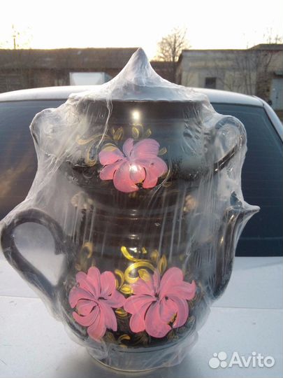 Чайник + сахарница керамические