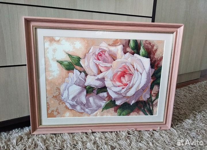 Картина вышитая крестом ручная работа