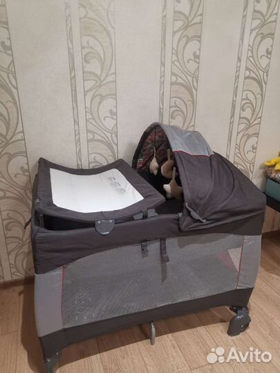 Детская кровать манеж + пеленальный столик