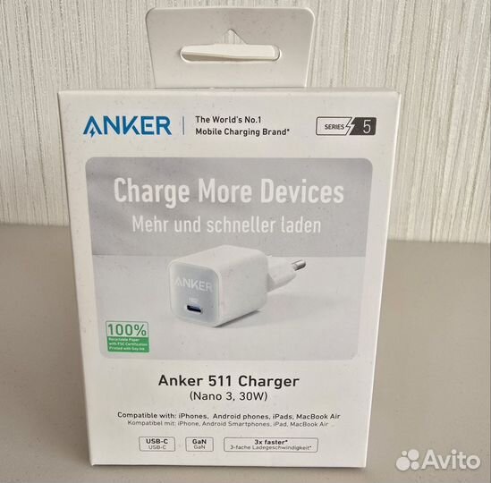 Сетевое зарядное устройство anker