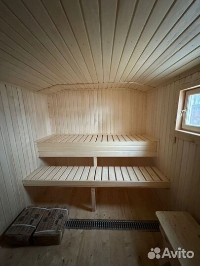 Перевозная баня из бруса 2.3 x 7 м