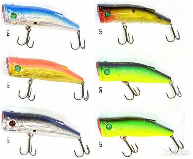 Набор воблеров для хищника Fly Popper 90 5 штук