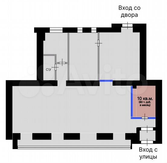 10 м² под кофе, мясо, рыбу, бытовые услуги