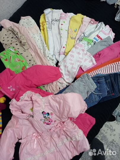 Вещи на девочку пакетом с памперсами