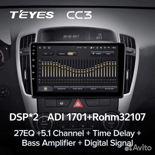 Штатная магнитола Teyes CC3 4/64 Kia Ceed (2006-20