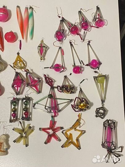 Стеклянные елочные игрушки СССР 97шт