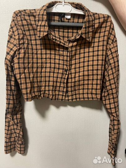 Рубашка-топ укороченная, S