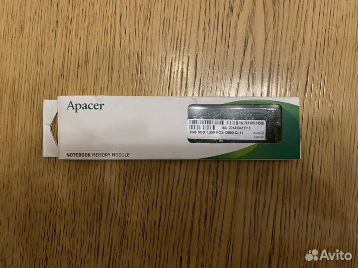 Оперативная память sodimm DDR3 2GB 1333 MHz