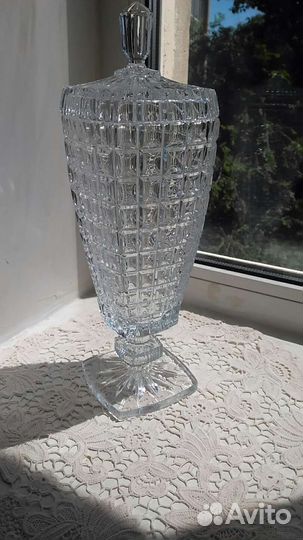 Ваза богемский хрусталь Чехословакия большая