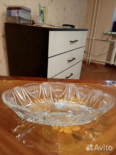 Хрусталь СССР салатница и блюдо