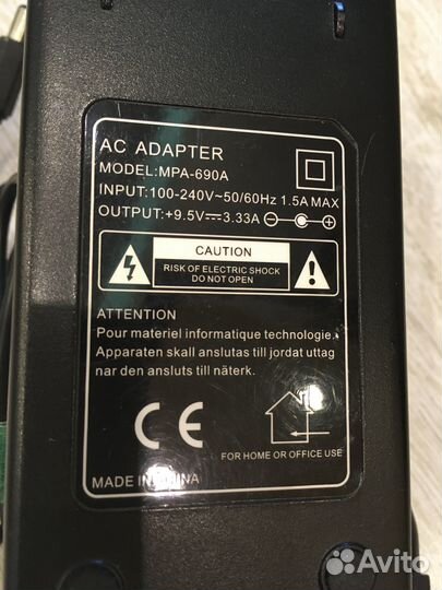 Блок питания MPA-690A 9,5V 3,33A