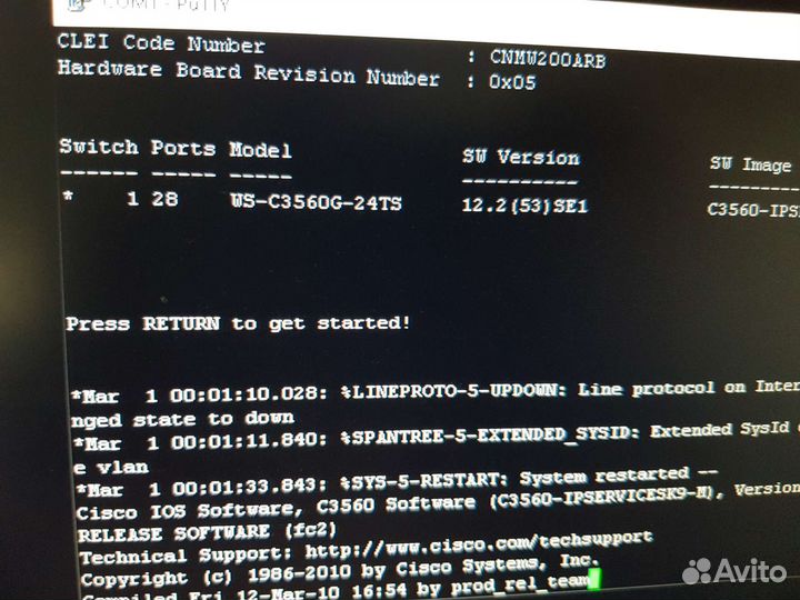 Cisco ws-c3560g-24-ts-s