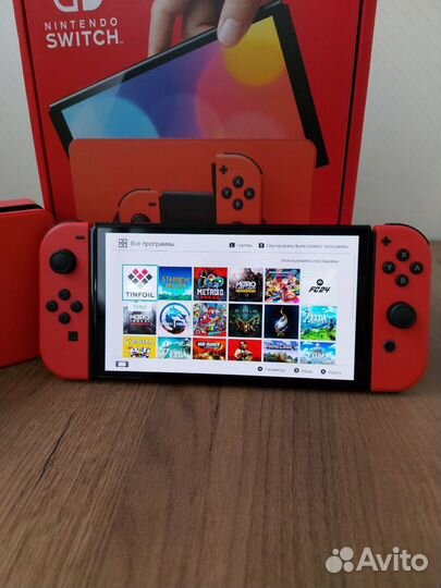 Новый Прошитый Nintendo Switch Oled Mario 64+256Gb