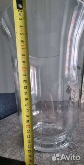 Ваза для цветов стеклянная для больших букетов