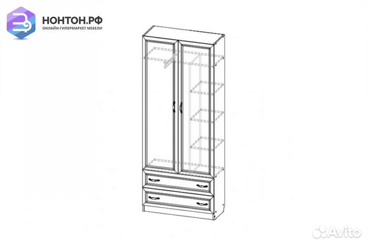 Шкаф 2-х створчатый Вега NEW Girl