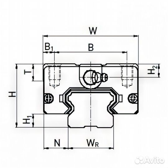 Рельсовая каретка Hiwin EGH20caza
