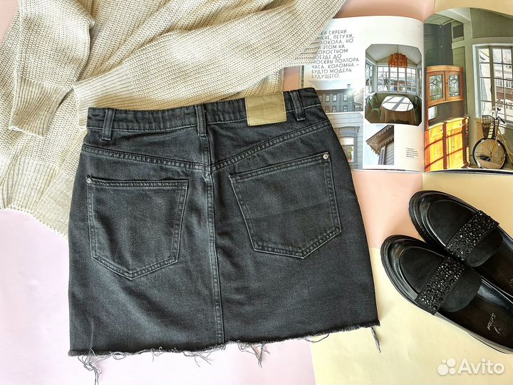 Джинсовая мини-юбка y2k pull&bear