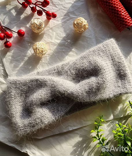 Повязка на голову из пуха норки