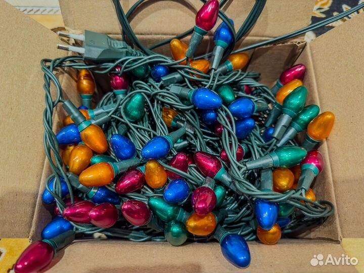 Винтажные гирлянды из 90х лампочки свечки