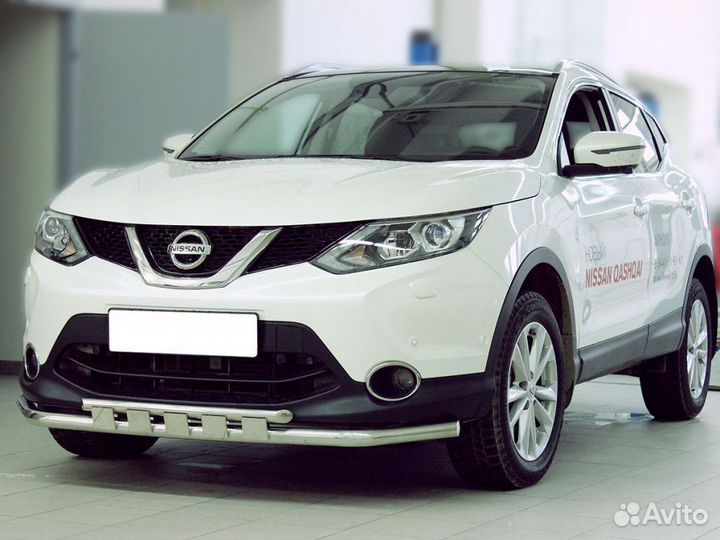 Дуга передняя по низу бампера Nissan Qashqai 2014