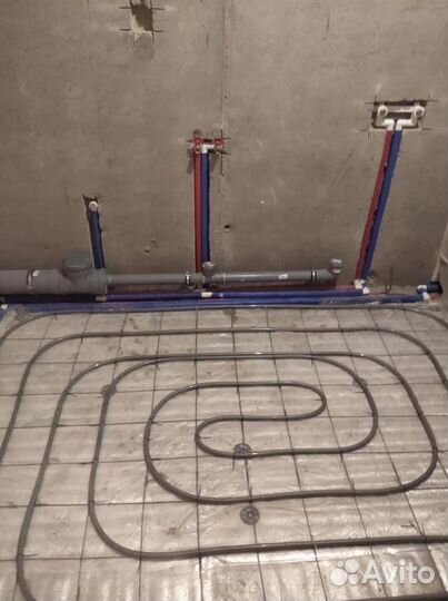 Монтаж систем отоплен, установка теплых полов