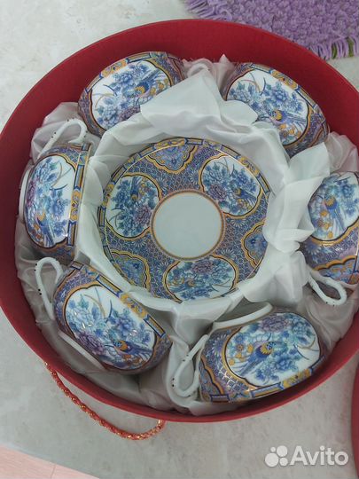 Чайный сервиз Elan Gallery, 6 чашек и 2 блюдца