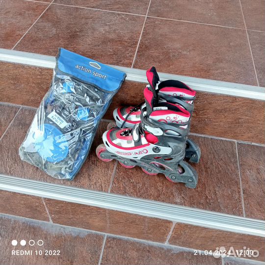 Роликовые коньки детские раздвижные