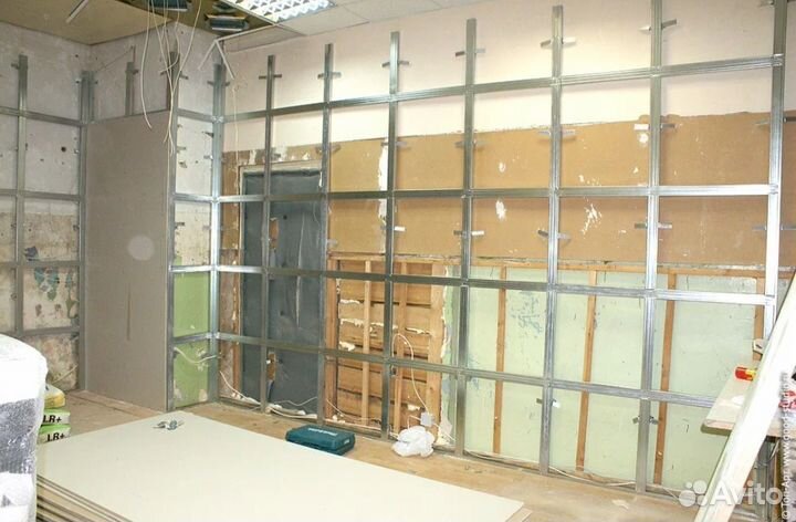 Монтаж гкл любой сложности.Возведение перегородок