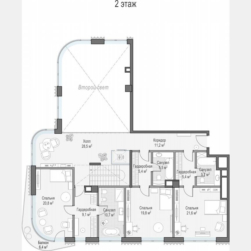 4-к. квартира, 116,1 м², 7/14 эт.