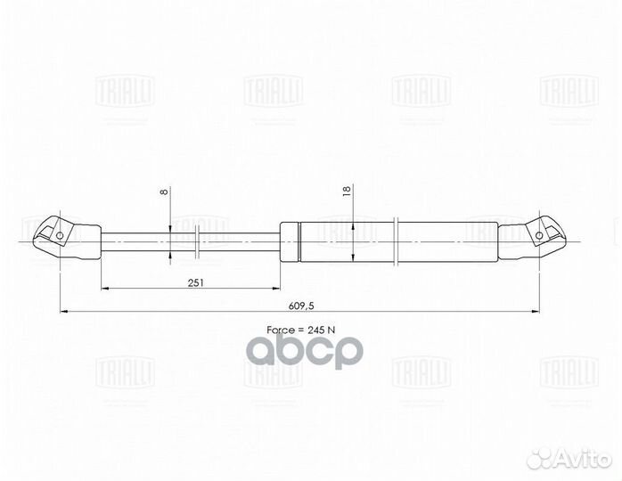Амортизатор кр. багажника opel corsa D (06) 5