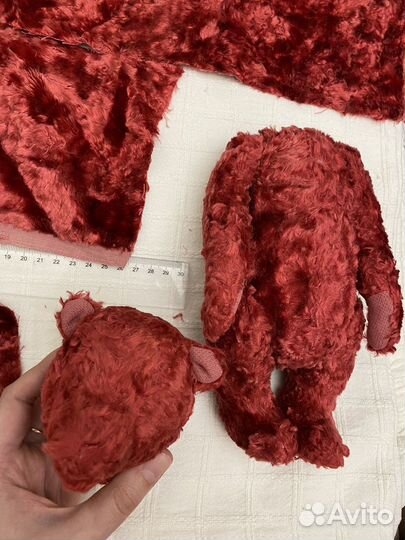 Советский плюш на х/б основе + медведь