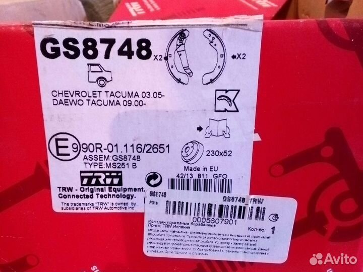 Тормозные колодки на Дэу, Шевроле