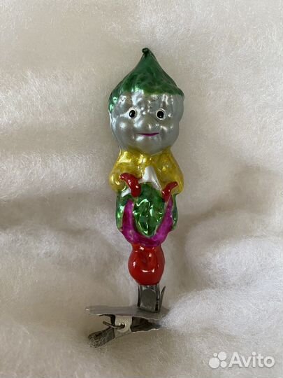 Елочная игрушка мастер Виноградинка из «Чиполлино»