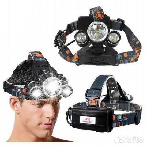 T30-33 Фонарь налобный с тремя излучателями