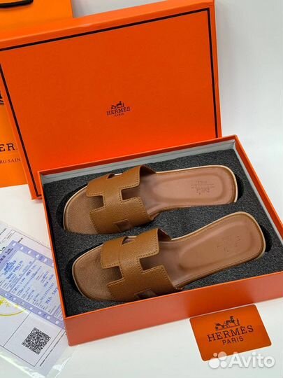Шлёпанцы hermes женские