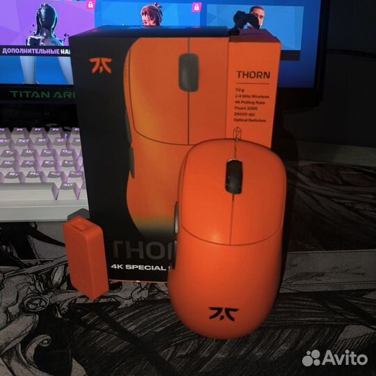 Игровая мышка lamzu Thorn Fnatic/4000 герц/новая