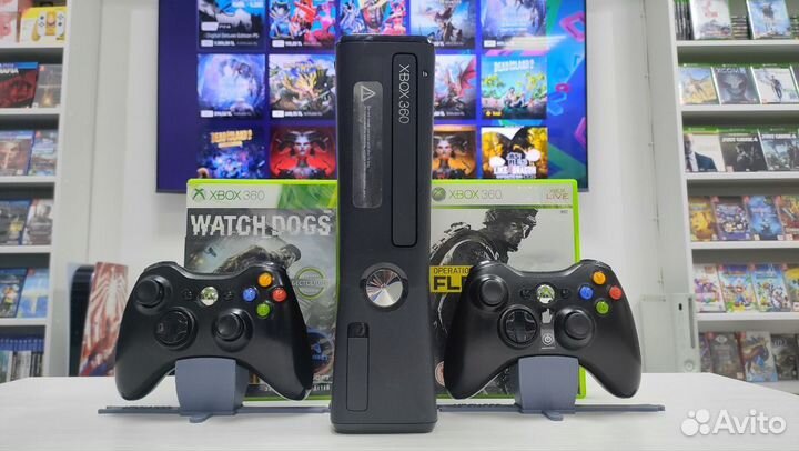 XBox 360 с кучей игр прошит