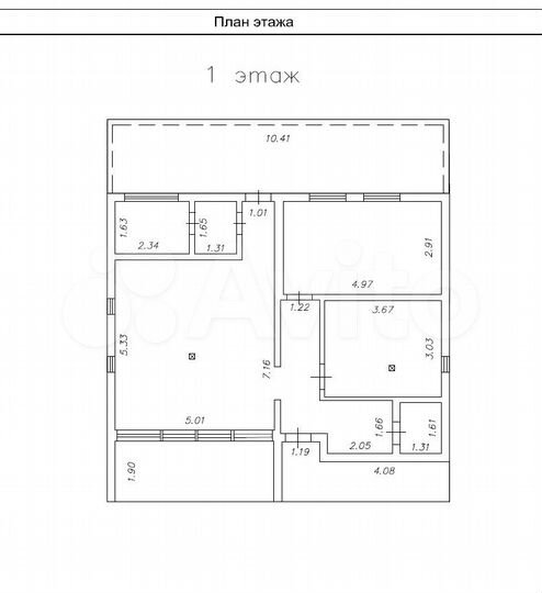 Дом 116,8 м² на участке 8 сот.