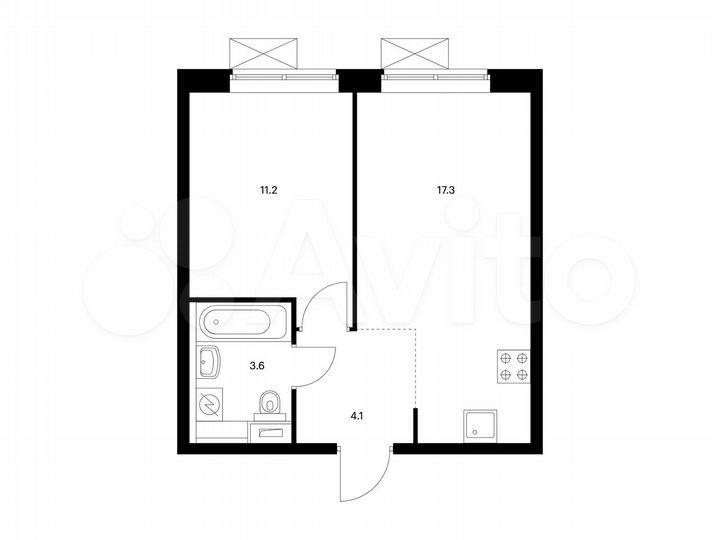 1-к. квартира, 36,2 м², 27/33 эт.