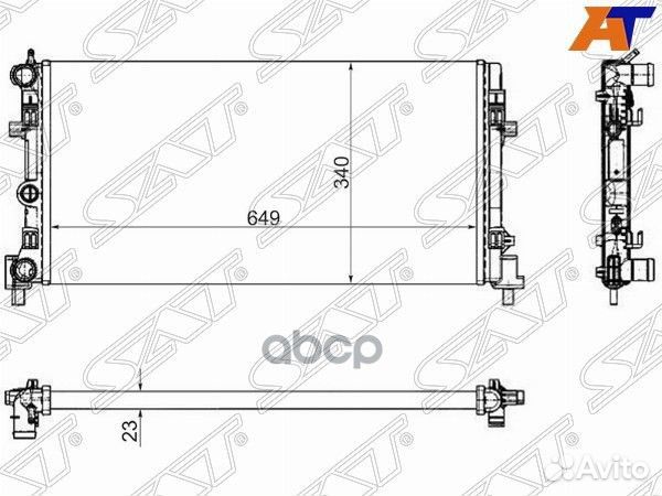 Радиатор VAG polo/A1/jetta 19- sgvw00071R Sat