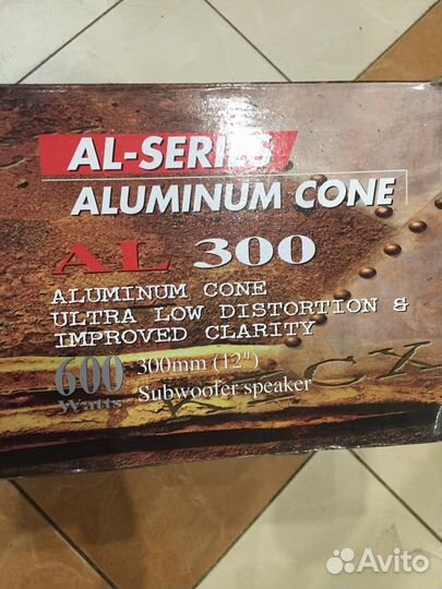 Kicx al 300 открытый сабвуфер, мощность max 600 вТ