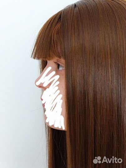 Парик длинный коричневый
