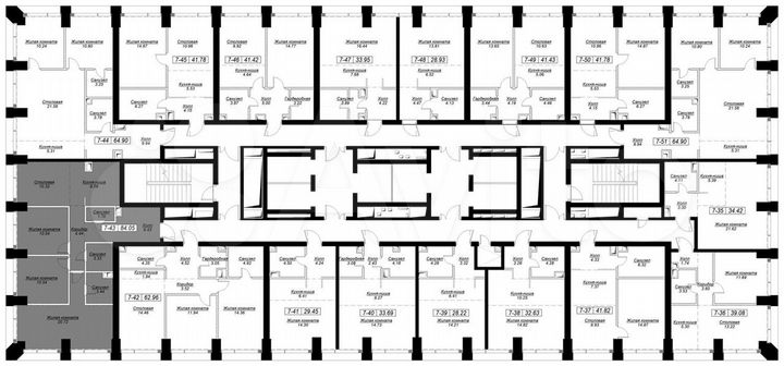 3-к. квартира, 85,2 м², 4/55 эт.